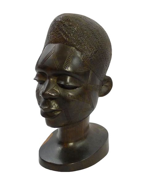 african wood carved head|african ebony wood carved heads.